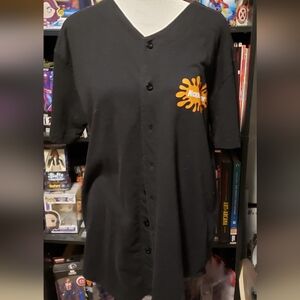 Nickelodeon Black Shirt with Orange Logo